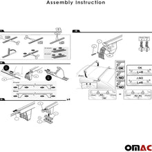 Roof Rack Cross Bars Lockable Luggage Carrier Smooth Roof Cars | Black Aluminum Cargo Carrier Rooftop Bars | Automotive Exterior Accessories Fits Ford F-150 SuperCrew Cab 2015-2020