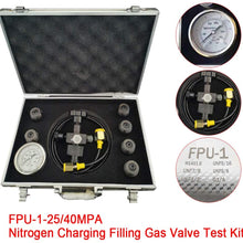 ZHFEISY Hydraulic Accumulator Nitrogen Charging Filling - 7 in 1 Charging Tool Gas Valve Test Kit FPU-1-25/40MPA