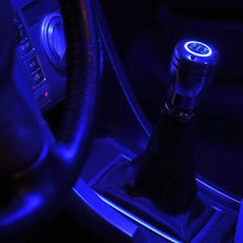 ICBEAMER 100% Carbon Fiber Shift Knob 5 6 Speed Stick Manual Transmission with Blue LED Light & 2 pcs CR2032 Battery