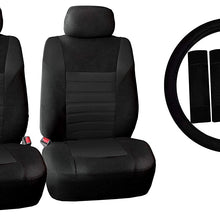 TLH 3D Air Mesh Fabric Front Set Seat Covers, Removable Headrests & Airbag Compatible, Yellow Color- Universal Fit for Cars, auto, Trucks, SUV