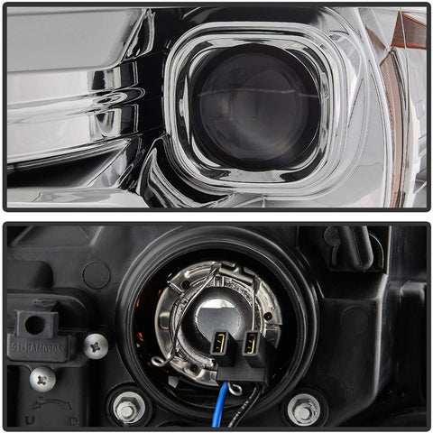 Spyder Auto 5086259 Projector Headlights Version 2 Chrome Halogen Model Only Not Compatible w/Factory Projector And LED DRL Projector Headlights