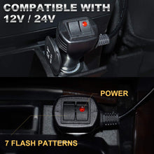 VKGAT 48 LED Roof Top Strobe Lights, Emergency Hazard Warning Safety Flashing LED Mini Bar Strobe Light for Truck Car Snow Plow Vehicles, Waterproof and Magnetic Mount (Amber)