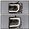 Spyder Auto 5083654 (Spyder) GMC Sierra 1500/2500/3500 07-13 / GMC Sierra Denali 08-13 / GMC Sierra 2500HD/3500HD 07-13 Version 2 Projector Headlights - Light Bar DRL LED - Smoke