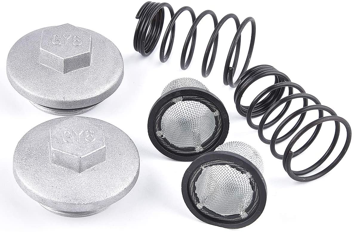 2 pack of GY6 50cc 125cc 150cc Oil Screen Cleaner Cap Drain Plug replacement for Moped Scooter Baja Jonway Lance Baotian Benzhou Taotao QMB139 157QMJ Engine