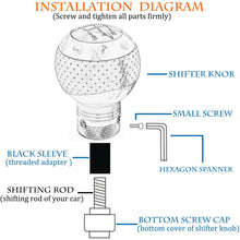 Thruifo 5 Speed Gear Shifter Knob, Leather & Aluminum Automatic Manual Car Stick Shift Head Fit Most MT Vehicles, Blue