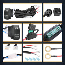 Nirider Wiring Harness 1 Lead, 12V 40A Rock Switch Relay Fuse Nylon Wiring Harness Kit for LED Light Bars Fog Lights Work Lights Driving Lights Offroad LED Pods Wire Kit for Truck UTV ATV Boat