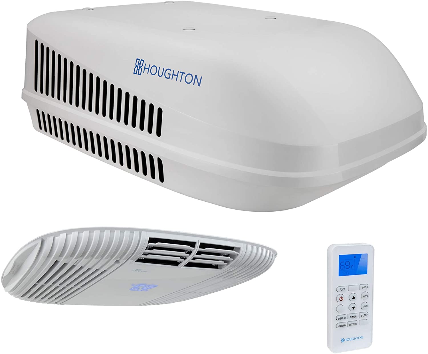 RecPro RV Air Conditioner 15K Ducted | Quiet AC with Heat Pump for Heating or Cooling | RV AC Unit | Camper Air Conditioner (White)