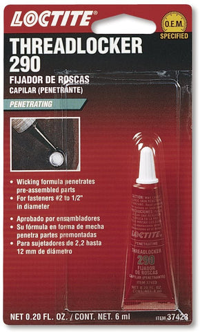 Loctite 37423-12PK Green Penetrating Threadlocker 290 - 6 ml Tube, (Pack of 12)