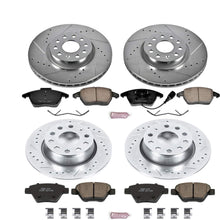 Power Stop K5801 Front & Rear Brake Kit with Drilled/Slotted Brake Rotors and Z23 Evolution Ceramic Brake Pads