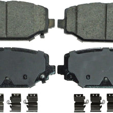 Wagner QuickStop ZD1596 Ceramic Disc Pad Set Includes Pad Installation Hardware, Rear