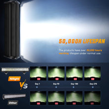 Nilight 20Inch 126W Flood Combo Road Light Bar 2PCS 18w 4Inch Spot LED Pods with Wiring Harness Kit, 2 Years Warranty