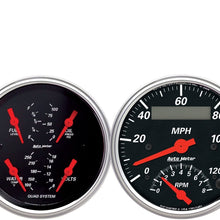 AUTO METER 1409 Designer Black Quad Gauge/Tach/Speedo Kit
