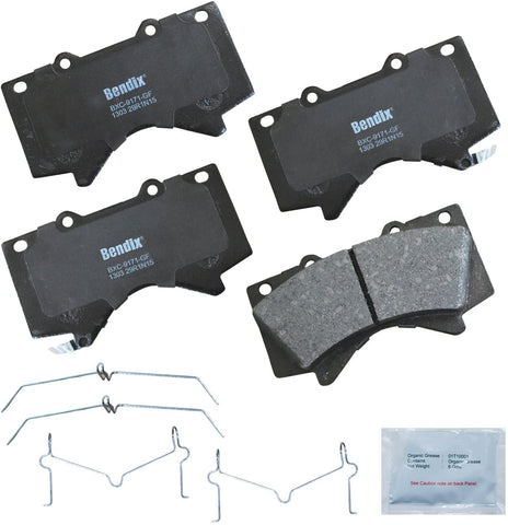 Bendix CFC1303 Premium Copper Free Ceramic Brake Pad (with Installation Hardware Front)