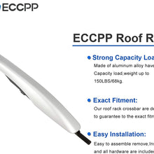 ECCPP Roof Rack Side Rails Luggage Cargo Carrier Roof Side Rails Fit for Ford Escape 2013 2014 2015 2016,Silver Aluminum Cross Rails