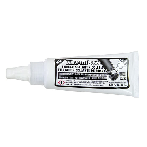 Vibra-TITE 460 General Purpose Stainless Steel Anaerobic Thread Pipe Sealant, 250 ml Tube, White