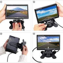 HD Backup Camera Kit 7 Inch LCD Rear View Camera Monitor, P67 Waterproof Night Vision, Easy Installation Back up Rearview Cam for Trucks, RVs, Trailers, Bus, Harveste, Pickup, Motor Home, Van ect.