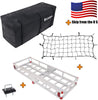 WYOHLLVO Latest Version & Stronger Haul Master Cargo Carrier, Aluminum Cargo Carrier Hitch Mount, Rear Hanging Luggage Frame Car Luggage Rack Cargo Carrier W/Waterproof Cargo Bag (Carry 500lbs)