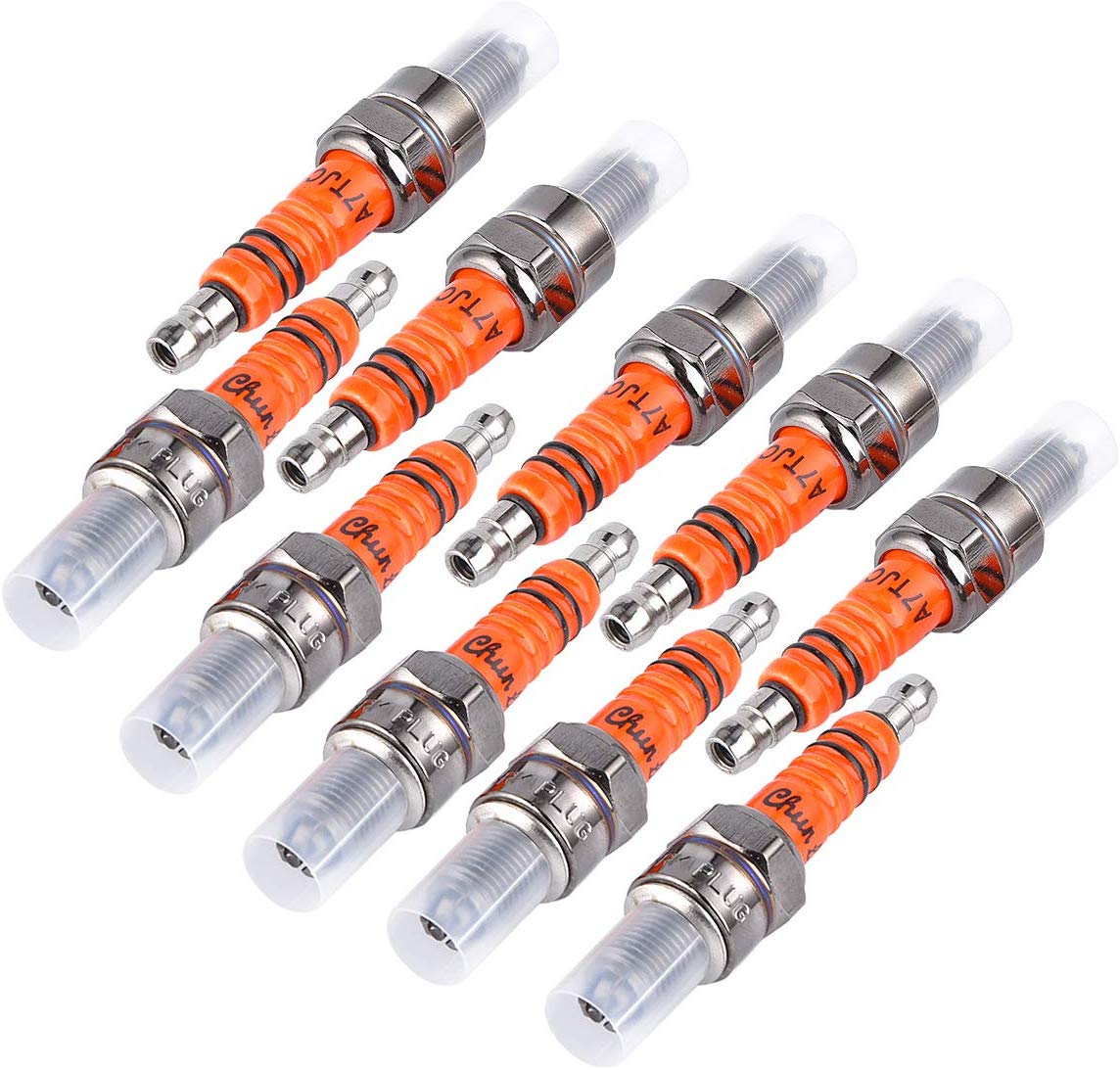 10 pack of High Performance A7TC A7TJC 3 Electrode Spark Plug 50cc 70cc 90cc 110cc 125cc 150cc Chinese ATV Dirt Bike Go Kart Moped Quad Hot Sale