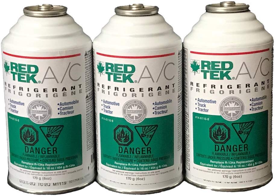3 Cans - REDTEK A/C Refrigerant (6 Ounce Can)