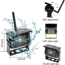 OiLiehu Wireless Backup Camera with 7 inch HD TFT LCD Monitor, IP 67 Waterproof Night Vision Rear View Camera for 12~24V Cars, Trucks, SUVs, Vans, Trailers