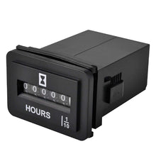 Jayron JR-HM001 Snap in Mechanical Hour Meter Rectangular Hour Meter for DC 6-80V Power Equipment Such as Fork Lifts,Golf carts,Floor Care Equipment,and Any Other Battery Powered Equipment