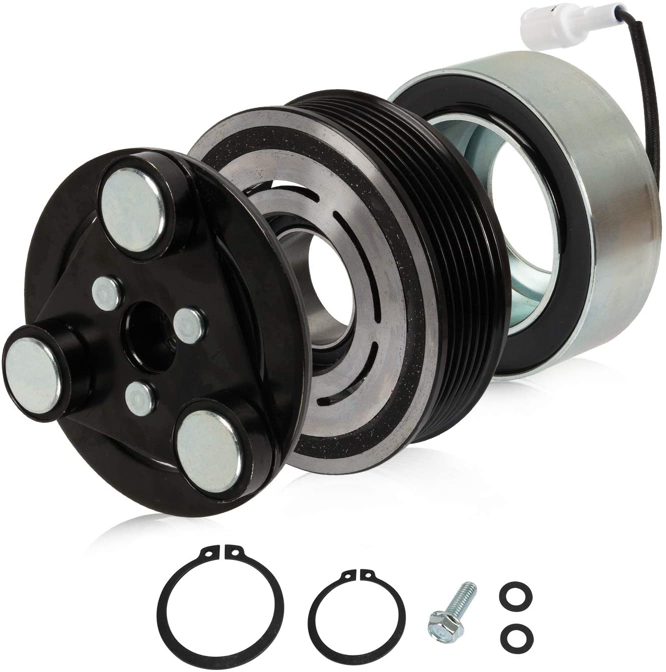 A/C AC Compressor Clutch Coil Assembly BP4S61K00 Compatible With 2004-2009 Mazda 3 Non Turbo Engine, 2006-2010 Mazda 5