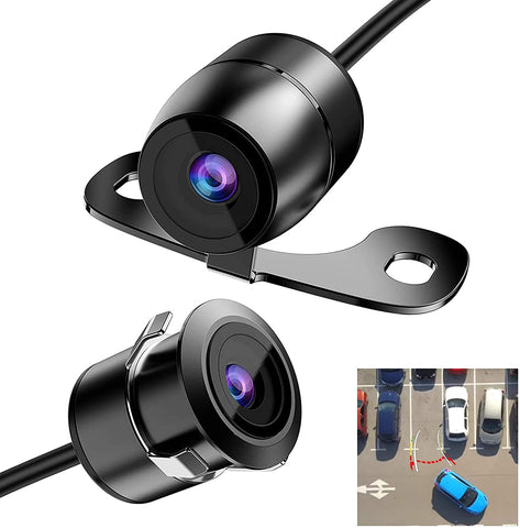 SAMFIWI Backup Camera with Dynamic Moving Guide Line, Waterproof Night Vision Rear View Camera Built-in HD Sensor Suitable for Truck/Pickup Truck/Car(2 Installation Options)