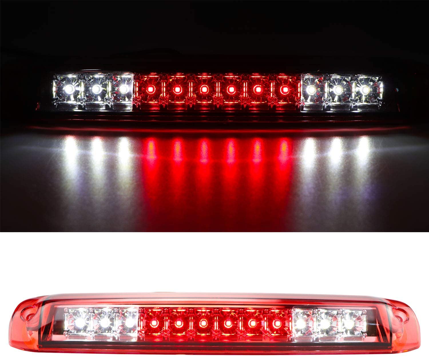 Youxmoto LED 3rd Brake Light Cargo Light High Mount Stop Light Fit for 1999-2006 Chevrolet Silverado/GMC Sierra 1500 2500HD 3500HD 5978318 1652520 (Chrome Housing Red Lens)