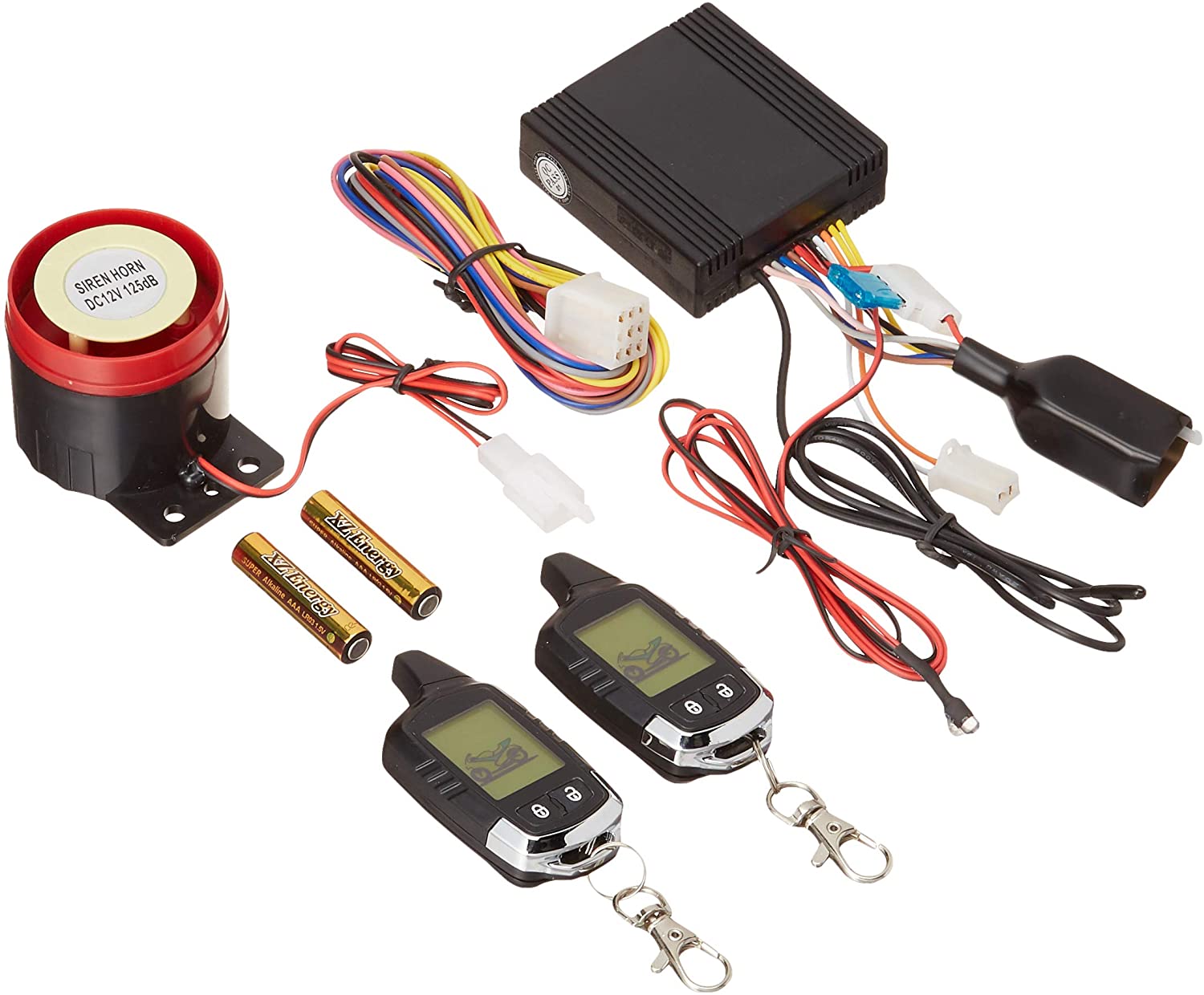 Kapsco Moto H6BERET Alarm Pager with Remote Engine Start (2 Way fits Suzuki, Honda, Yamaha, Kawasaki, Ducati, Harley Davidson and Many More Motorcycles)