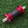 BESPORTBLE Road Bike Bottom Bracket Taper Bottom Bracket Ceramics Central Axis Titanium Alloy Square Hole for Bike Mountain Bike Parts 119mm Red