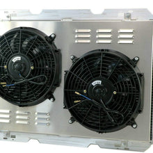 ALLOYWORKS 4 Row All Aluminum Radiator+Fan Shroud+Relay for 1985-1997 Ford F150 F250 F350 Bronco Pickup US