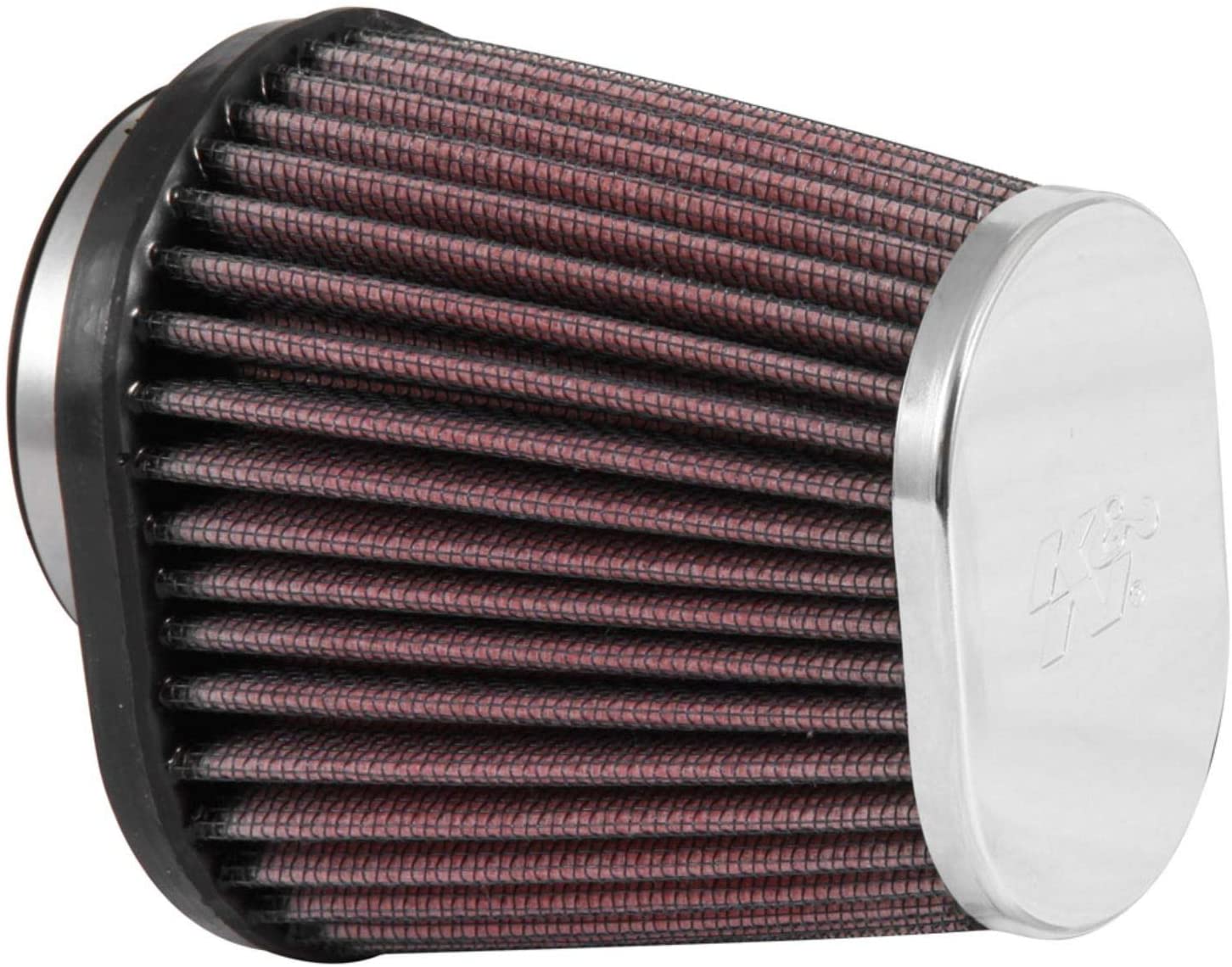 K&N Universal Clamp-On Air Filter: High Performance, Premium, Washable, Replacement Filter: Flange Diameter: 2.125 In, Filter Height: 4 In, Flange Length: 0.625 In, Shape: Oval Straight, RC-2890