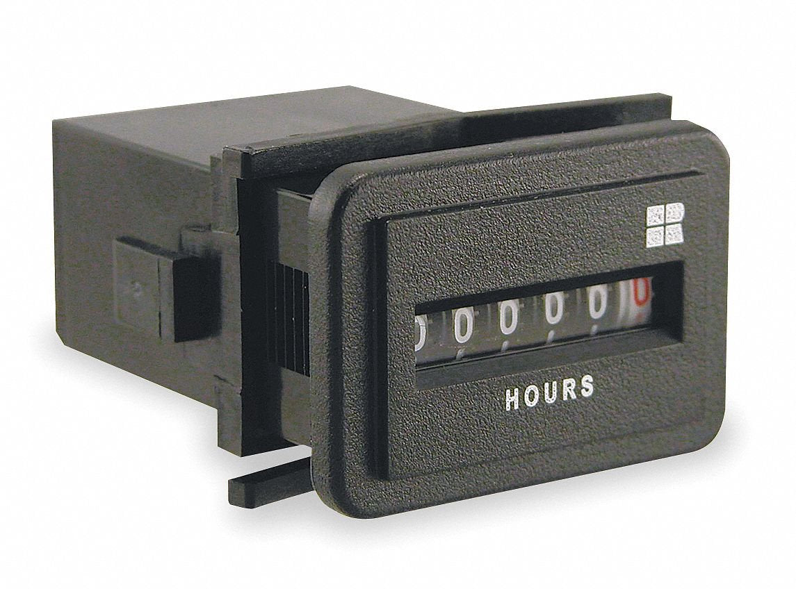 Hour Meter, DC, 2 Holes, Flush, Polymer