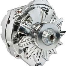 DB Electrical ADR0242-C 110 Amp Chrome Alternator Compatible with/Replacement for Chevy GM 12SI One-Wire 1965-1985