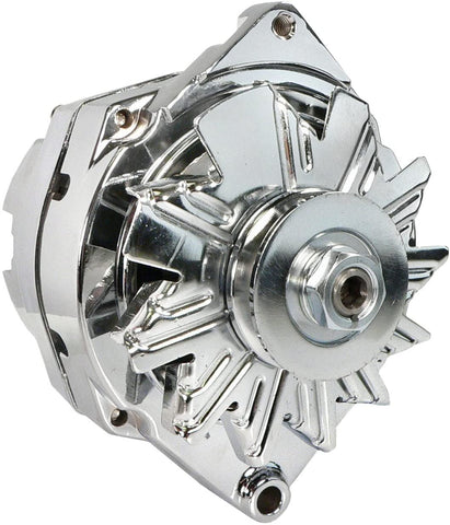 DB Electrical ADR0242-C 110 Amp Chrome Alternator Compatible with/Replacement for Chevy GM 12SI One-Wire 1965-1985