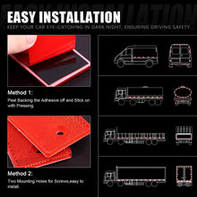 Swpeet 20Pcs Universal Red + White Plastic Rectangular Stick-on Car Reflector Sticker, Door Reflectors Interior Red + White Compatible Warning Plate Adhesive Reflector for Most Car