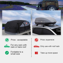 Car Roof Bag Cargo Carrier, 20 Cubic Feet Waterproof Rooftop Cargo Carrier Bag Vehicle Soft-Shell Carriers with Storage Carrying Bag + 8 Reinforced Straps Suitable for All Cars with/Without Rack