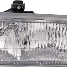 HEADLIGHTSDEPOT Halogen Headlight Compatible With Chevrolet S10 S10 Blazer 1998-2004 Includes Left Driver Side Headlamp