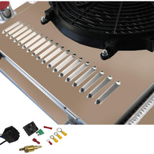 CoolingCare All Aluminum Radiator+ 16 inch Fan w/Shroud+ Fan Relay Kits for 1961-1966 Chevrolet C&K Series 10 20 30 (4Rows 62MM Core)