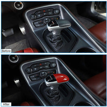 Gear Shift Knob Cover Trim for 2015-2020 Dodge Challenger/Charger, for 2018-2020 Dodge Durango (Carbon Fiber Look)