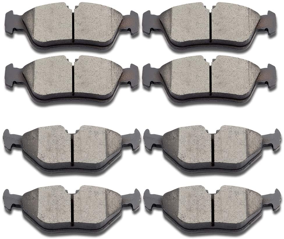 SCITOO Ceramic Front Rear Disc Brake Pad Set fit for BMW 318i 318is 318ti 320i 323Ci 323i 323is 325Ci 325i 325is 325xi 328Ci 328i, 1996-1999 BMW 328is, 1996-2002 BMW Z3, 2003-2008 BMW Z4