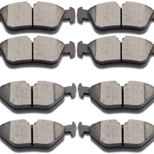 SCITOO Ceramic Front Rear Disc Brake Pad Set fit for BMW 318i 318is 318ti 320i 323Ci 323i 323is 325Ci 325i 325is 325xi 328Ci 328i, 1996-1999 BMW 328is, 1996-2002 BMW Z3, 2003-2008 BMW Z4