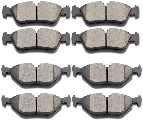 SCITOO Ceramic Front Rear Disc Brake Pad Set fit for BMW 318i 318is 318ti 320i 323Ci 323i 323is 325Ci 325i 325is 325xi 328Ci 328i, 1996-1999 BMW 328is, 1996-2002 BMW Z3, 2003-2008 BMW Z4