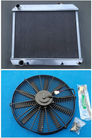 3 Row Aluminum Radiator + Fan 1960-1965 For Cadillac Deville 1961 1962 1963 1964