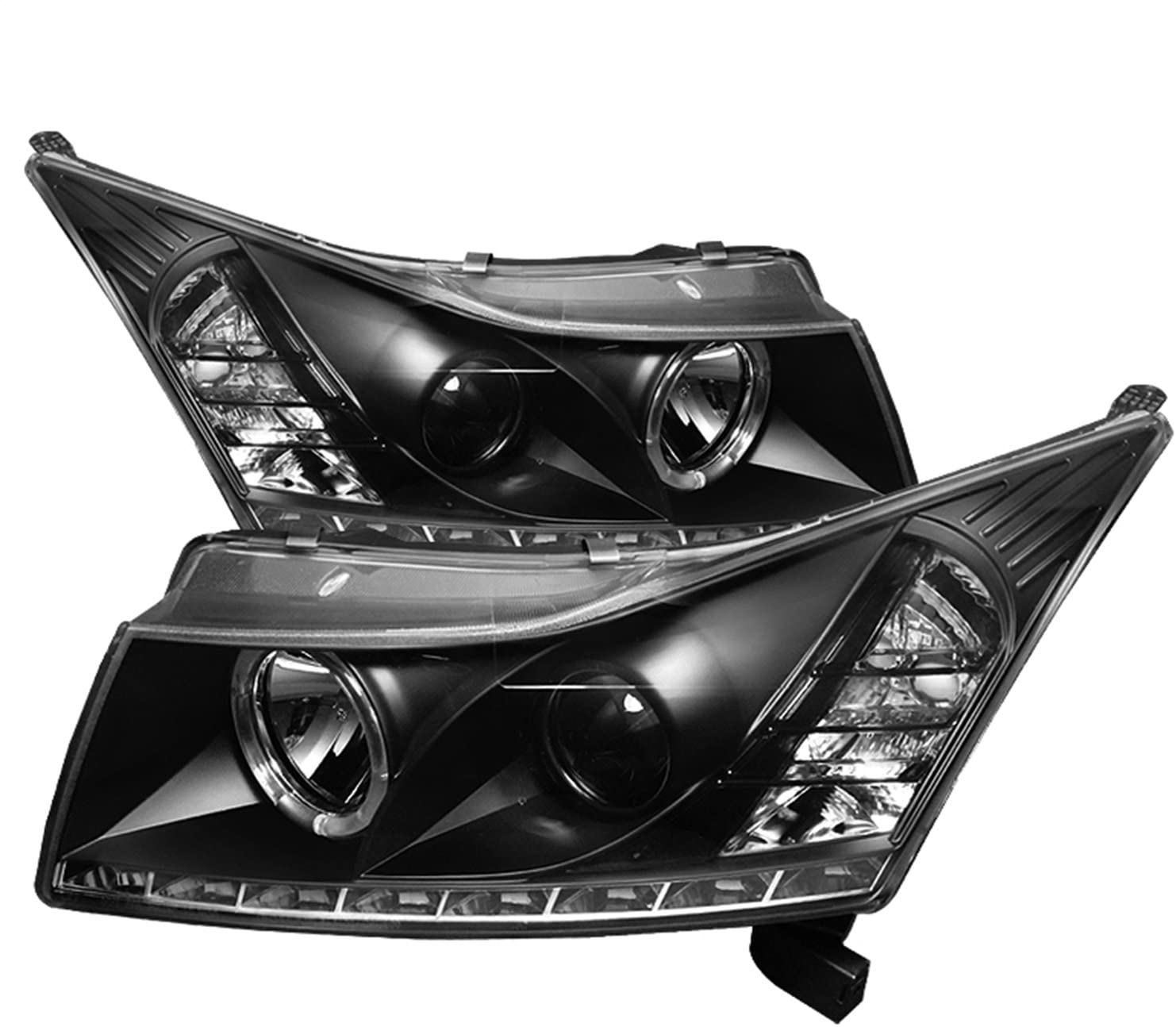 Spyder Auto 5037916 LED Halo Projector Headlights Black/Clear