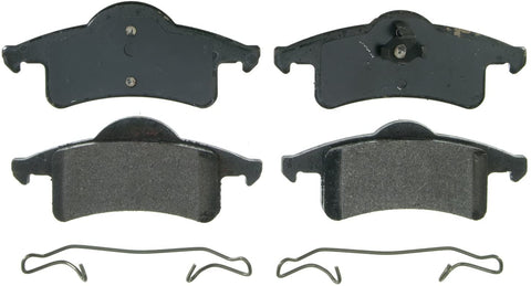 Wagner QuickStop ZX791 Semi-Metallic Disc Pad Set Includes Pad Installation Hardware, Rear
