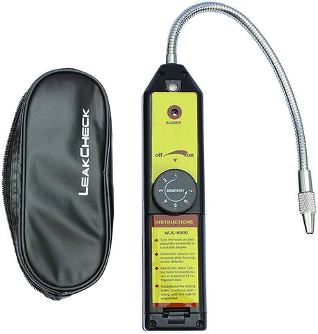 LotFancy Freon Leak Detector for Halogen Gas Leakage, Refrigerant Leak Detector HVAC for CFCs HCFCs HFCs R134a R1234yf R410a R22 R11 Tester, High Accuracy, with Indicator Light