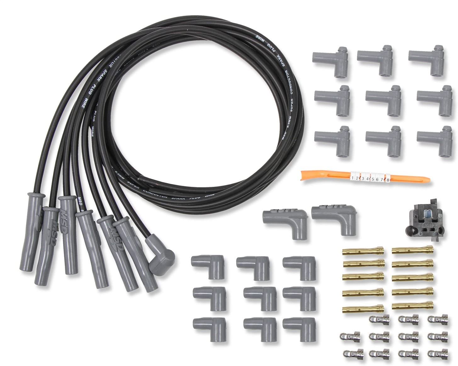 Msd 31173 Wire Set, Black, Univ. 6 Cyl. Soc/Hei, M/A