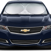 Magnelex Car Windshield Sunshade with Bonus Steering Wheel Cover Sun Shade. 210T Reflective Polyester Blocks Heat and Sun. Foldable Sun Shield That Keeps Your Vehicle Cool (Large 63 x 33.8 in)