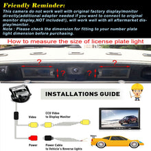 Misayaee Rear View Back Up Reverse Parking Camera in License Plate Lighting Night Version (NTSC) for Corolla Previa Urban Cruiser Toyota Avensis T25 T27 Vios